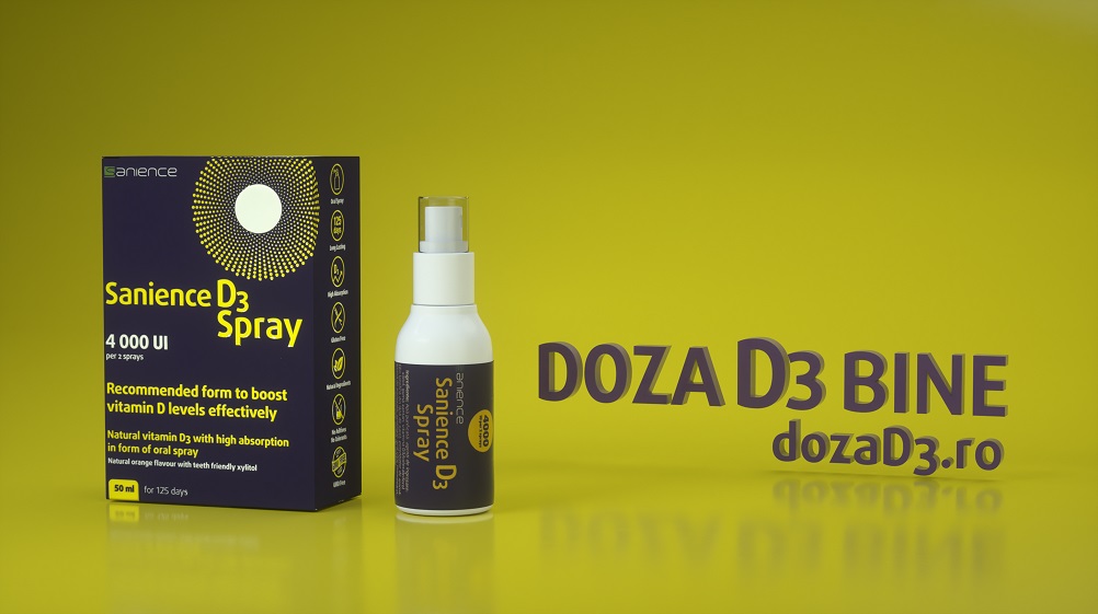 Sanience D3 Spray – spray cu Vitamina D3 naturală, recomandat în criza COVID-19  (P)